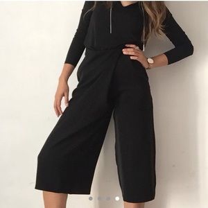 ZARA BLACK HIGH WAIST CULOTTES SM